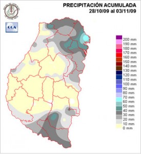 Mapa de precipitaciones