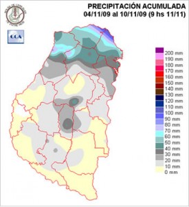 Mapa de precipitaciones