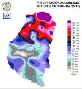 Mapa de precipitaciones