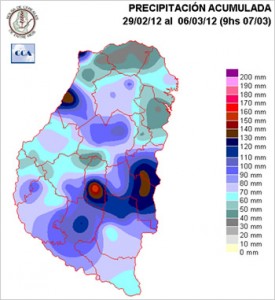 Mapa de precipitaciones