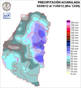 Mapa de precipitaciones