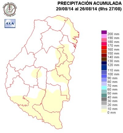 Mapa de precipitaciones