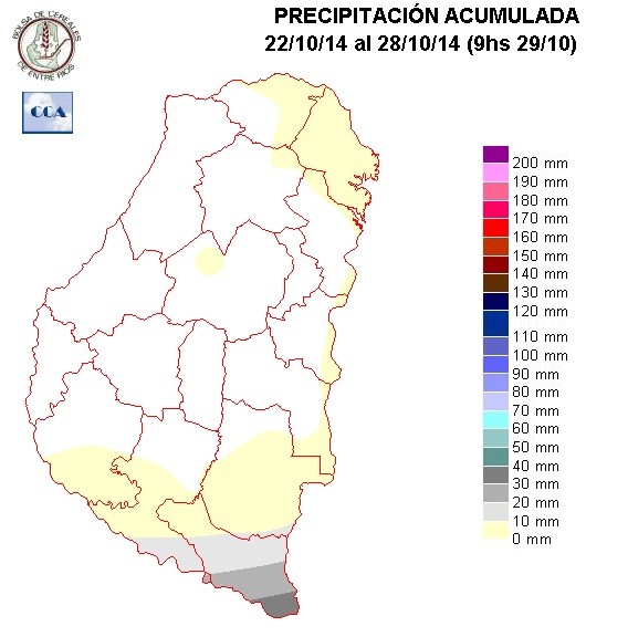 Mapa de precipitaciones