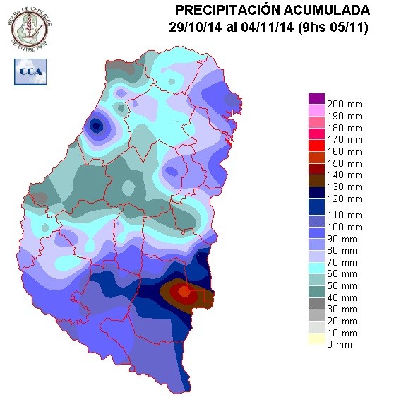 Mapa de precipitaciones