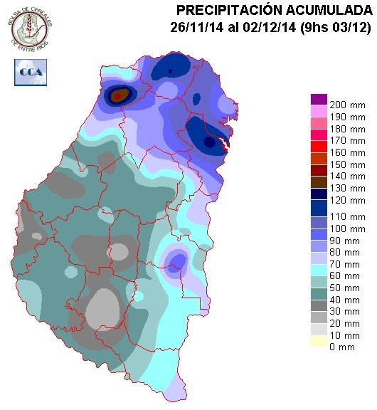 Mapa de precipitaciones