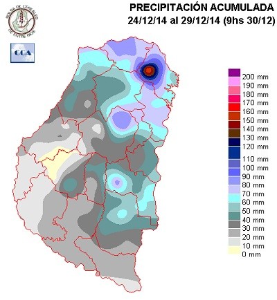 Mapa de precipitaciones