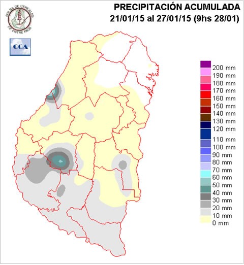 Mapa de precipitaciones