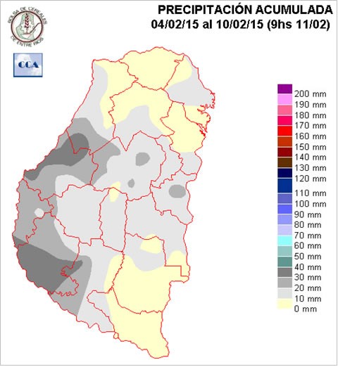 Mapa de precipitaciones