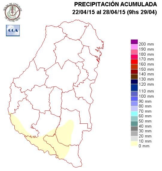 Mapa de precipitaciones