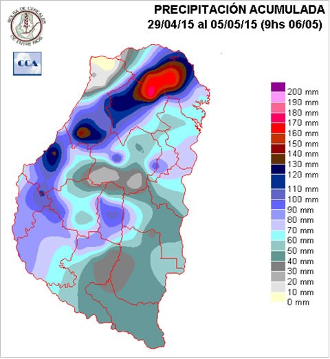 Mapa de precipitaciones