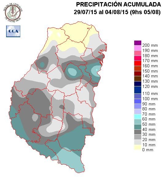 Mapa de precipitaciones