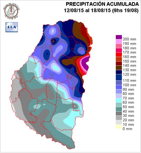 Mapa de precipitaciones