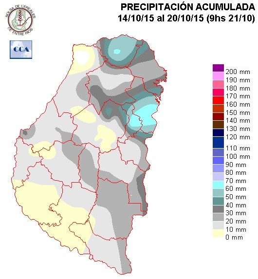 Mapa de precipitaciones