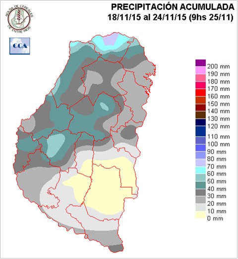 Mapa de precipitaciones