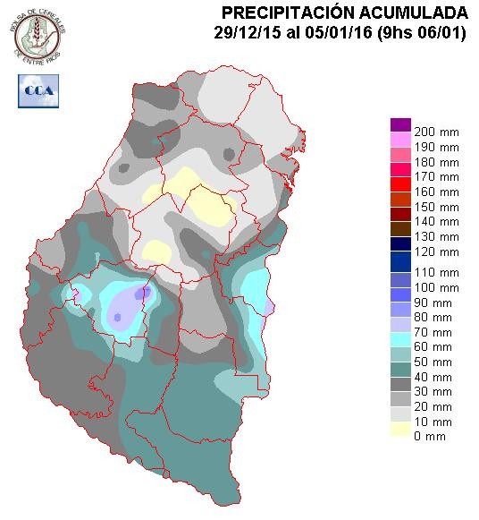 Mapa de precipitaciones