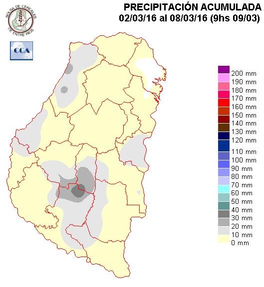 Mapa de precipitaciones