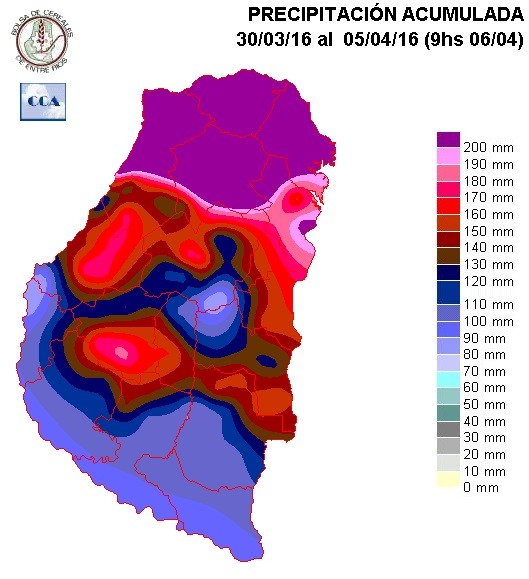 Mapa de precipitaciones