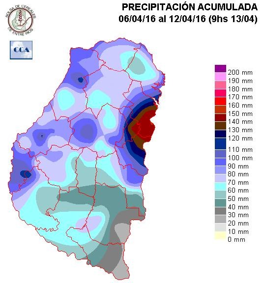 Mapa de precipitaciones