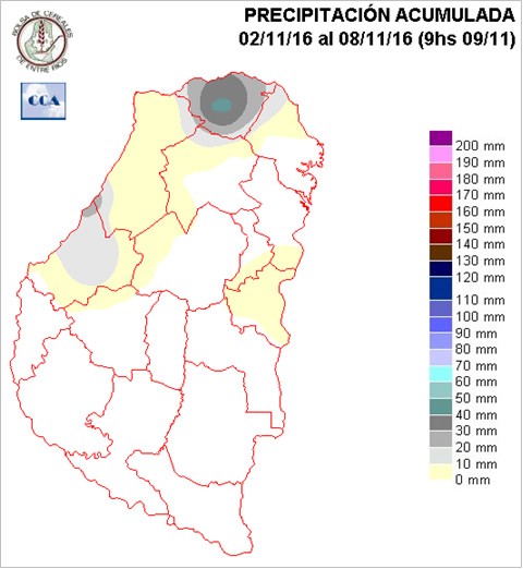 Mapa de precipitaciones