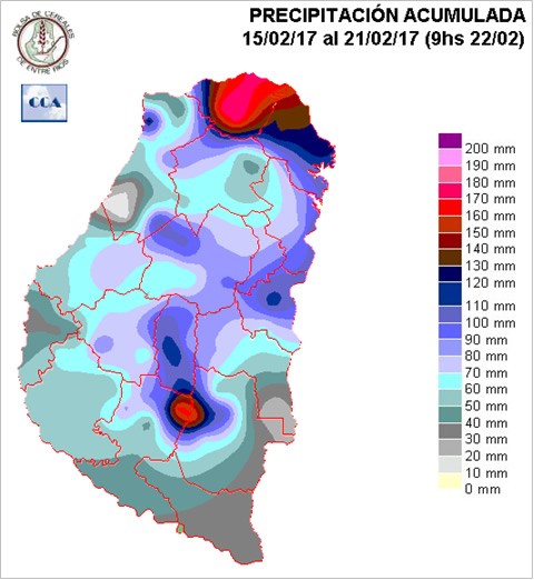 Mapa de precipitaciones