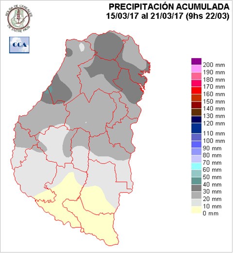 Mapa de precipitaciones