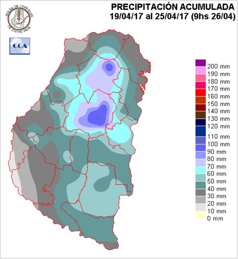 Mapa de precipitaciones