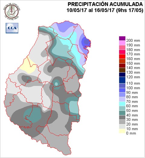 Mapa de precipitaciones