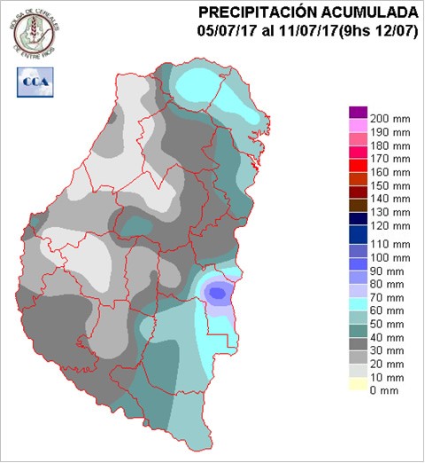 Mapa de precipitaciones