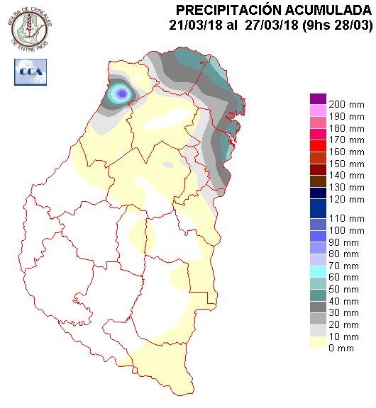 Mapa de precipitaciones