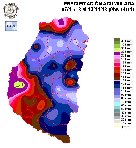 Mapa de precipitaciones