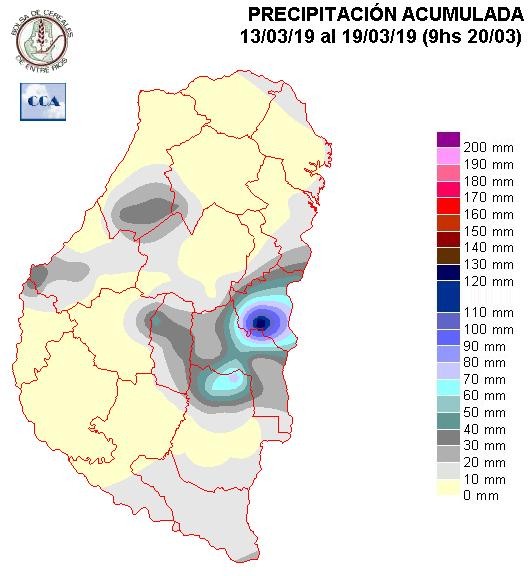 Mapa de precipitaciones