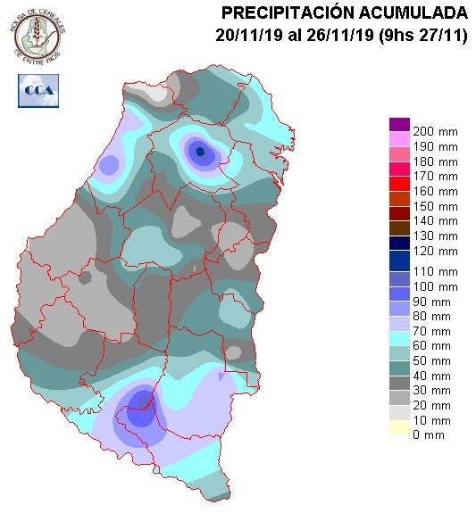 Mapa de precipitaciones