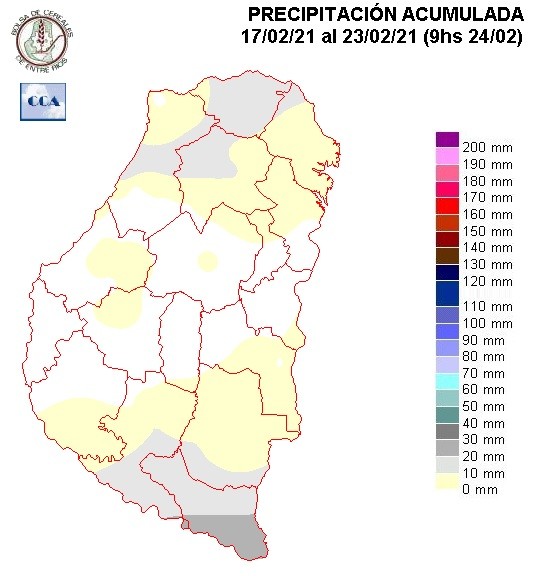 Mapa de precipitaciones