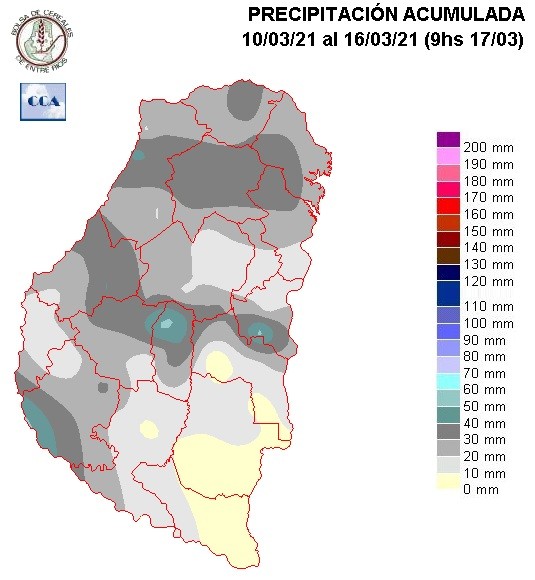 Mapa de precipitaciones