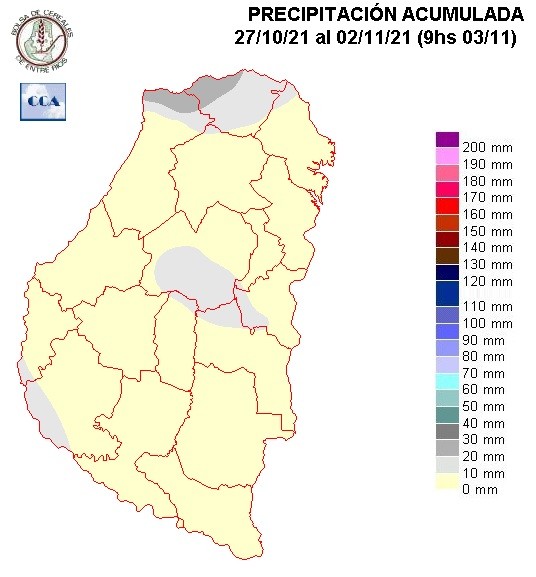 Mapa de precipitaciones