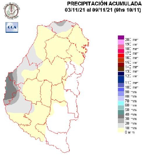 Mapa de precipitaciones