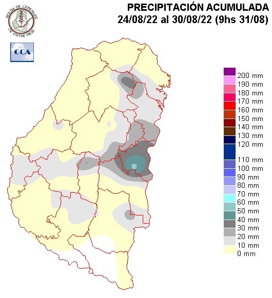 Mapa de precipitaciones