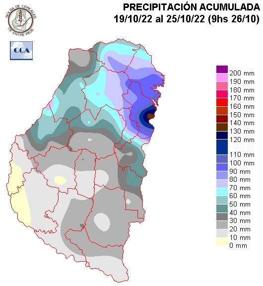 Mapa de precipitaciones