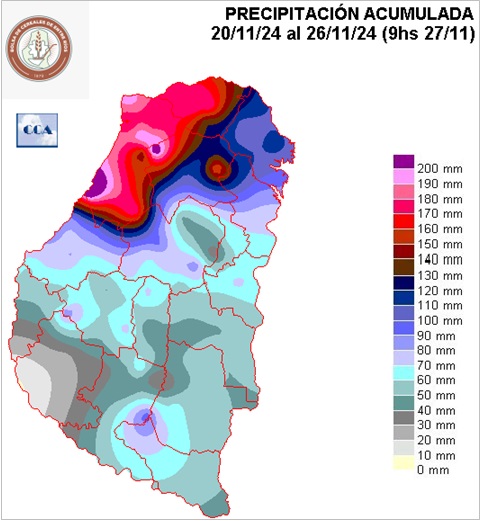 Mapa de precipitaciones