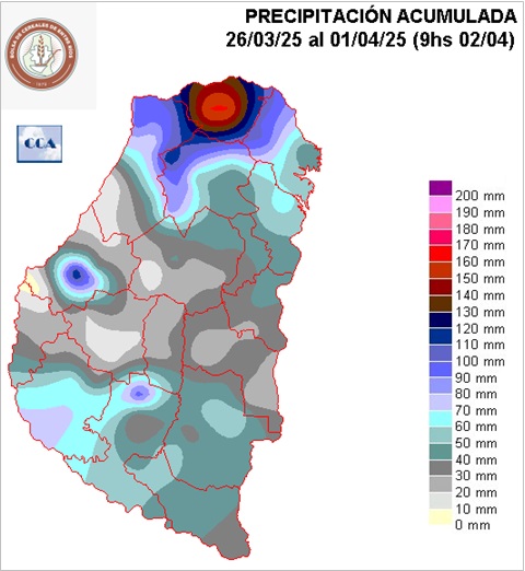 Mapa de precipitaciones