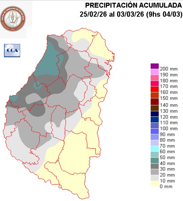 Mapa de precipitaciones
